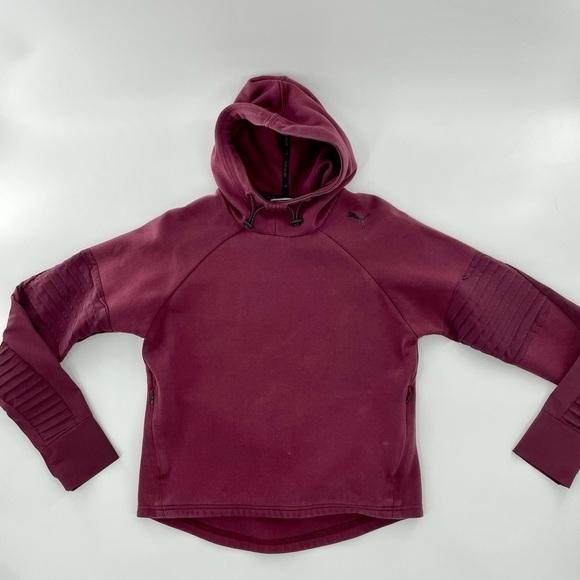 Puma Dryfit Fitted hoodie with sheer ribbing sleeve detail and zippered pockets - Picture 2 of 15